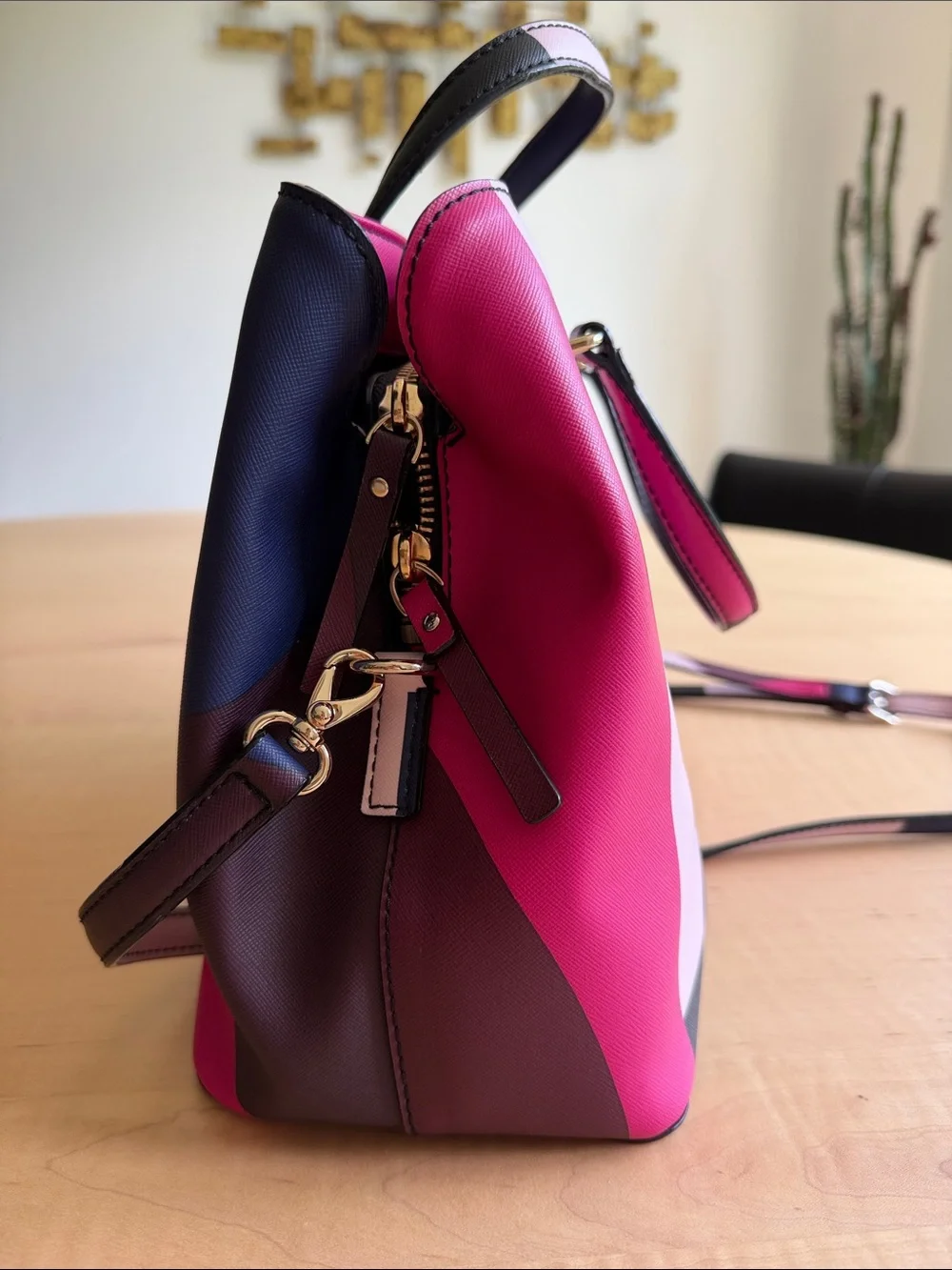 KATE SPADE Laurel Way Geo Spotlight Evangelie Satchel with Crossbody Strap